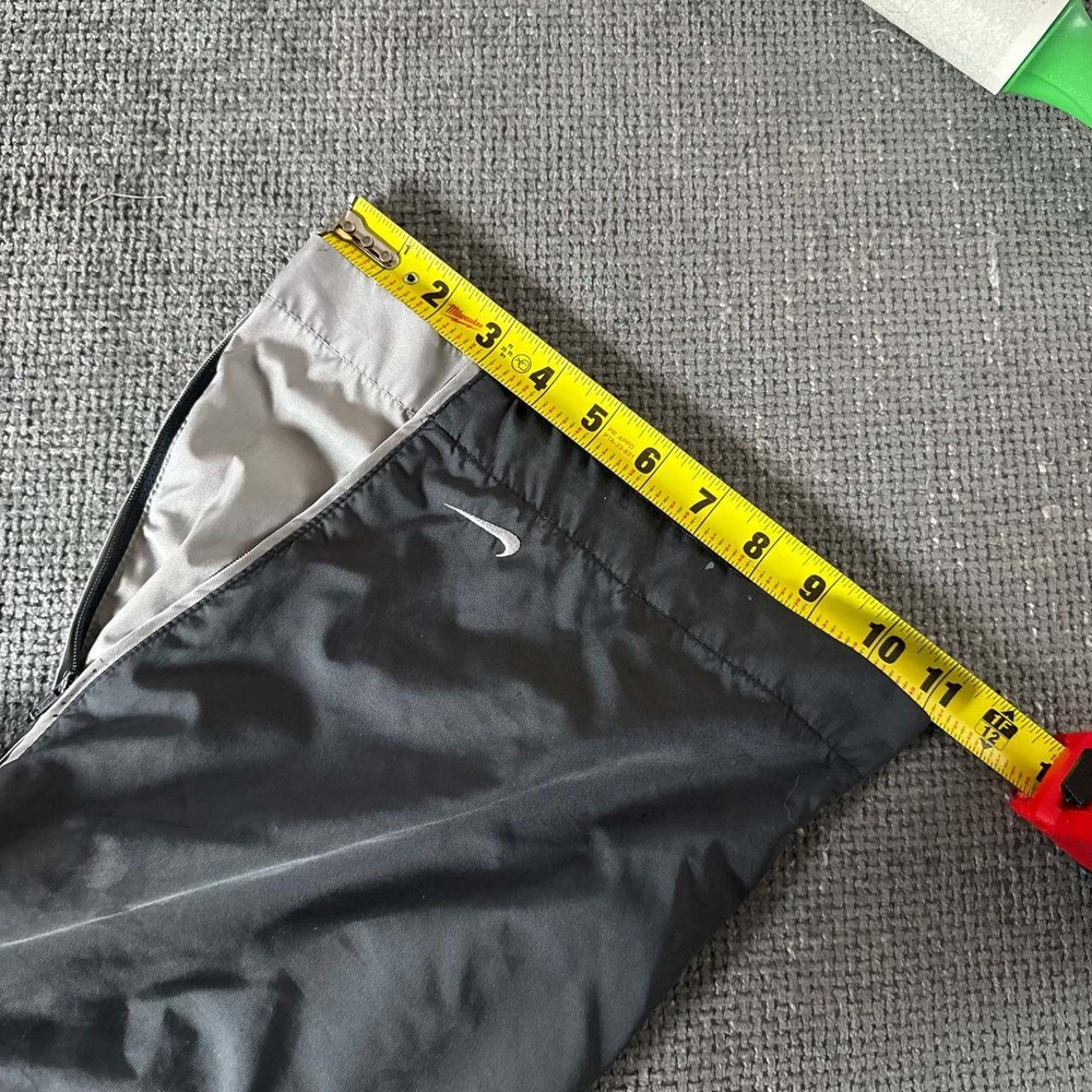 Nike Track Pants Mens XL Black Vintage Y2K Nylon Windbreaker Baggy Piping - Picture 9 of 13